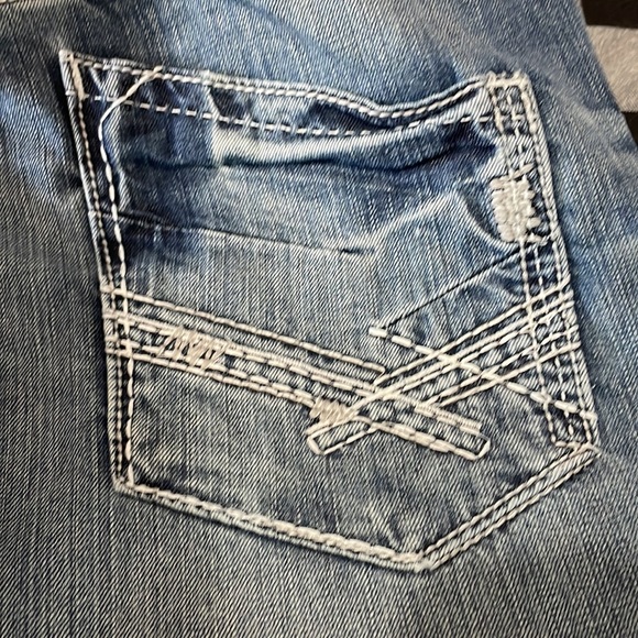 Buckle BKE TYSON Straight Leg Jeans Men's Size 33 x 33.5 Long Tall Thick Stitch - Picture 7 of 12